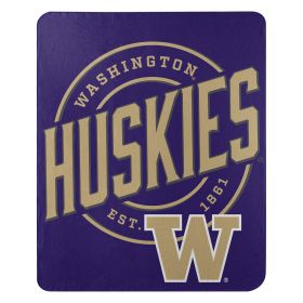 Washington OFFICIAL NCAA "Campaign" Fleece Throw Blanket; 50" x 60"