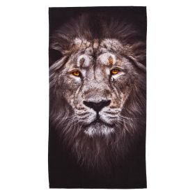 Lion Face Beach Towel; 30" x 60"