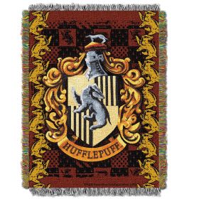Harry Potter Hufflepuff Licensed 48"x 60" Woven Tapestry Throw by The Northwest Company