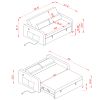 Twins Sofa Bed Blue Fabric