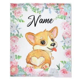 Personalized Name Flannel Milestone Blanket (Option: 13style-100X120cm)