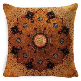 Bohemian Style Mandala Bedside And Sofa Cushion American Retro Linen Pillow Cover (Option: Style 6-45x 45 Pillowcase)