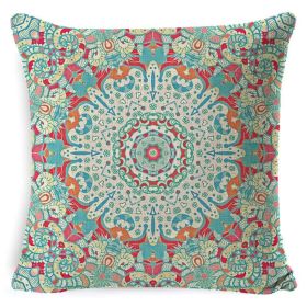 Bohemian Style Mandala Bedside And Sofa Cushion American Retro Linen Pillow Cover (Option: Style 8-45x 45 Pillowcase)