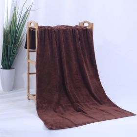 Microfiber Thickened Car Wash Cleaning Towel Beauty Salon Bath Towels (Option: brown-300g 60x180cm)