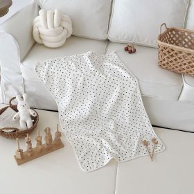 Baby Pure Cotton Super Soft Bath Towel (Option: Black Polka Dot-65cm 100cm)