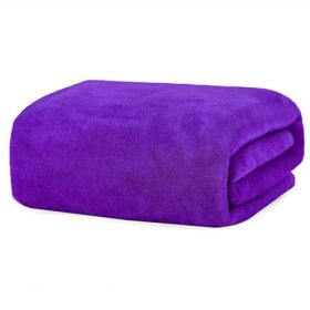 Large Cotton Absorbent Quick Drying Lint Resistant Towel (Option: Deep purple-120x200cm)