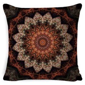 Bohemian Style Mandala Bedside And Sofa Cushion American Retro Linen Pillow Cover (Option: Style 12-45x 45 Pillowcase)