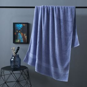 Class A Plus-sized Thick Long-staple Cotton Bath Towel (Option: Blue-80x160cm)
