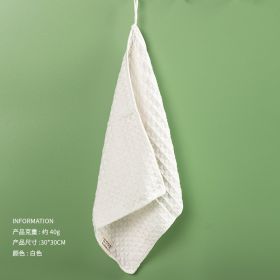 Microfiber Skin-friendly Non-lint Waffle Microfiber Towel (Option: White-30X30cm)