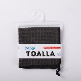 Microfiber Skin-friendly Non-lint Waffle Microfiber Towel (Option: Black-30X30CM)