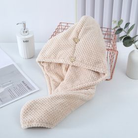 Pineapple Grid Dry Hair Cap Coral Velvet (Option: Pineapple Plaid Coffee-25x65cm)