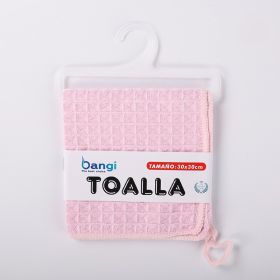 Microfiber Skin-friendly Non-lint Waffle Microfiber Towel (Option: Cherry Pink-30X30cm)