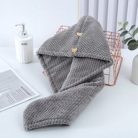 Pineapple Grid Dry Hair Cap Coral Velvet (Option: Pineapple Plaid Gray-25x65cm)