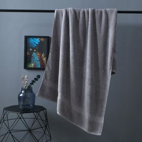 Class A Plus-sized Thick Long-staple Cotton Bath Towel (Option: Dark Gray-80x160cm)