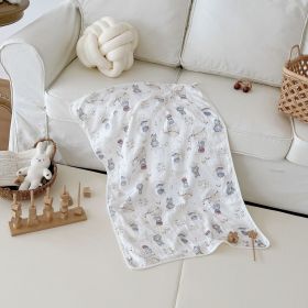 Baby Pure Cotton Super Soft Bath Towel (Option: Blue Moon Bear-65cm 100cm)
