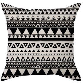 Modern Style Simple Atmospheric Geometric Linen Pillow Cover (Option: 15 Style-45x45cm)
