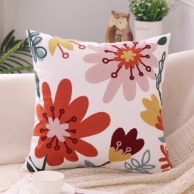 Pastoral Ins Home Couch Pillow Bed Head Cushion Cover (Option: Flower Series Style 7-45 X45cm Without Core)