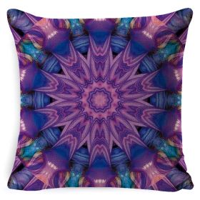 Bohemian Style Mandala Bedside And Sofa Cushion American Retro Linen Pillow Cover (Option: Style 13-45x 45 Pillowcase)