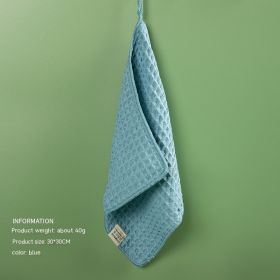 Microfiber Skin-friendly Non-lint Waffle Microfiber Towel (Option: Blue-30X30cm)