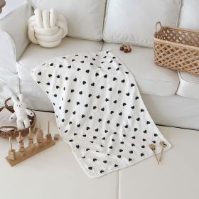 Baby Pure Cotton Super Soft Bath Towel (Option: Black Heart-65cm 100cm)