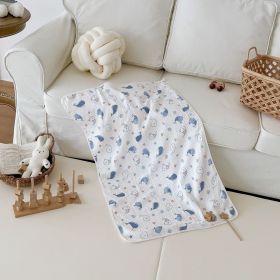 Baby Pure Cotton Super Soft Bath Towel (Option: Blue Dolphin-65cm 100cm)