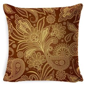 Bohemian Style Mandala Bedside And Sofa Cushion American Retro Linen Pillow Cover (Option: Style 10-45x45 Pillowcase Pillow Core)