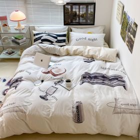 Household Fashion Simple Pure Cotton 3D Printing Bedding (Option: Modern Space-1.8M)