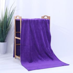 Microfiber Thickened Car Wash Cleaning Towel Beauty Salon Bath Towels (Option: Deep Purple-300g60x160cm)