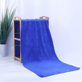Microfiber Thickened Car Wash Cleaning Towel Beauty Salon Bath Towels (Option: Deep Blue-400g 60x200cm)